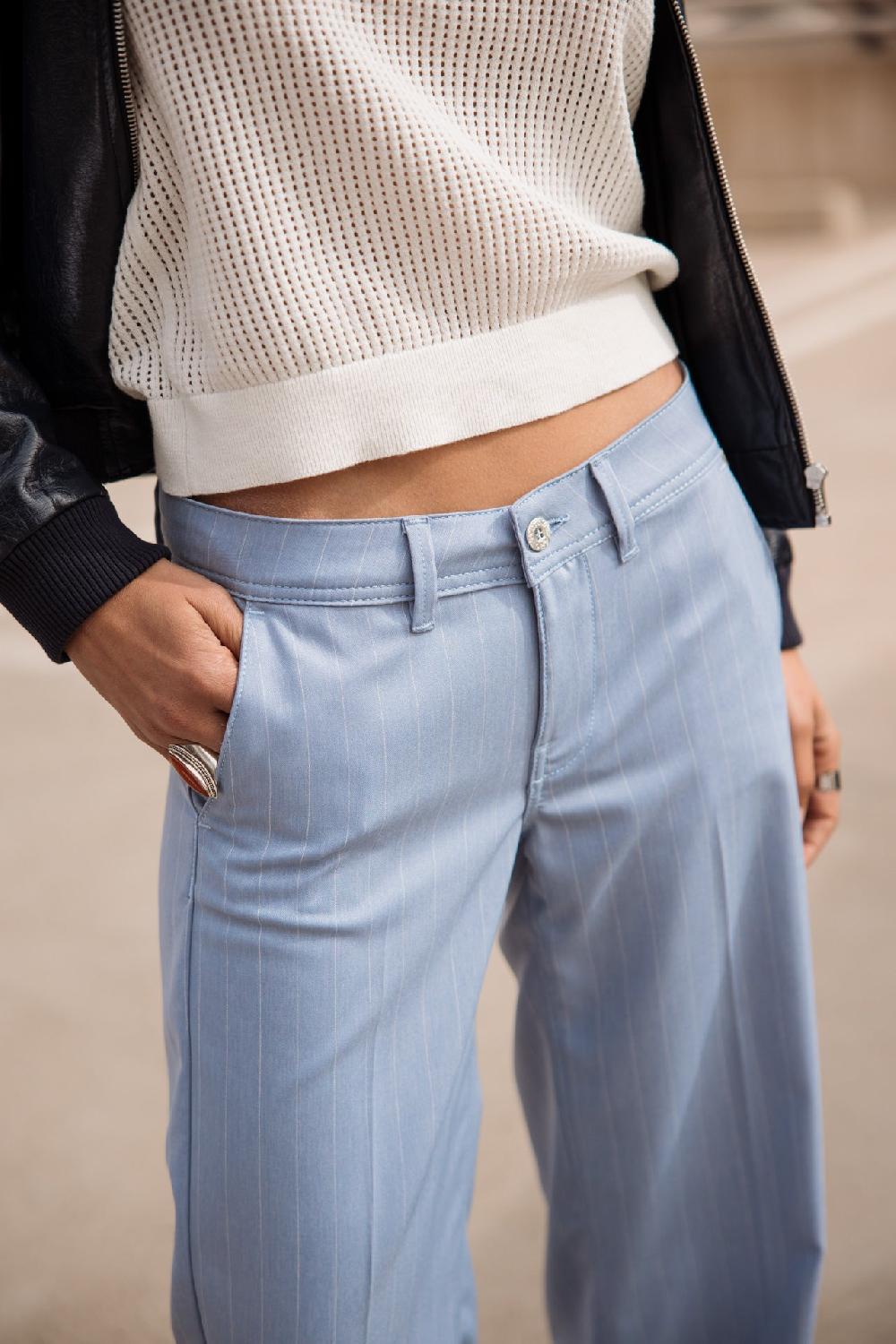 Freeman T. Porter Agatha Cairo Pantalon Large Femme Light Blue