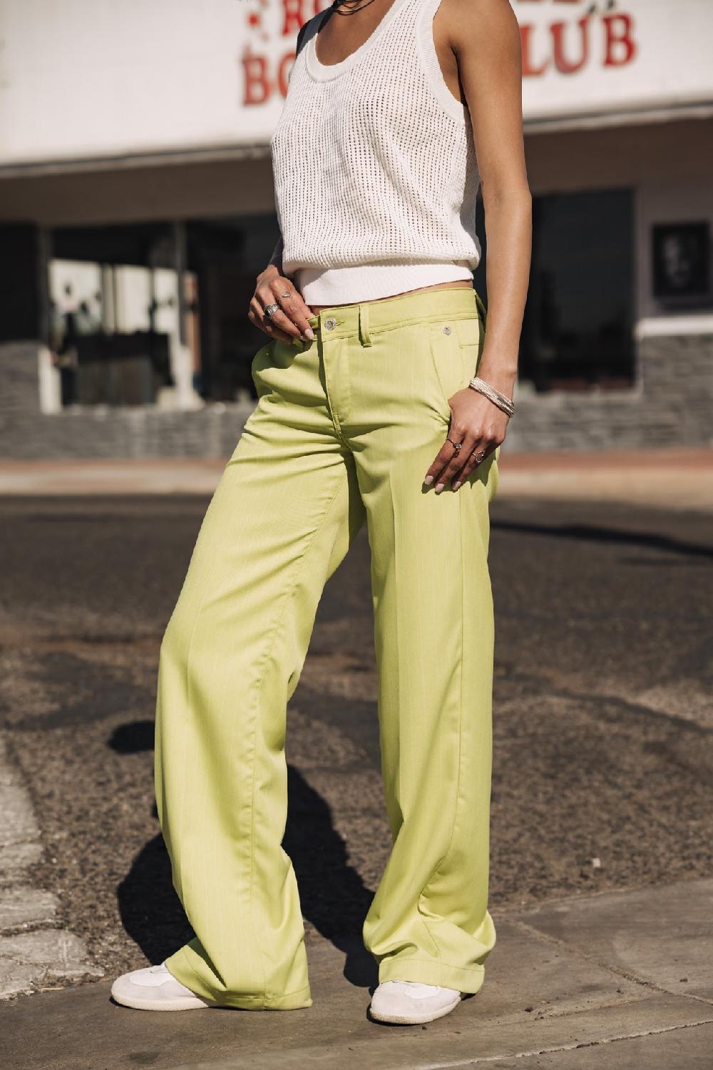 Freeman T. Porter Agatha Cairo Pantalon Large Femme Lime Green