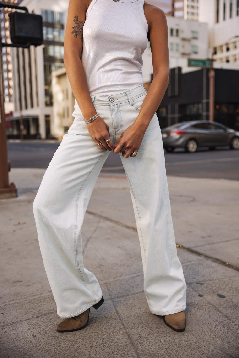 freeman t. porter Agatha Denim Jeans large Femme scala