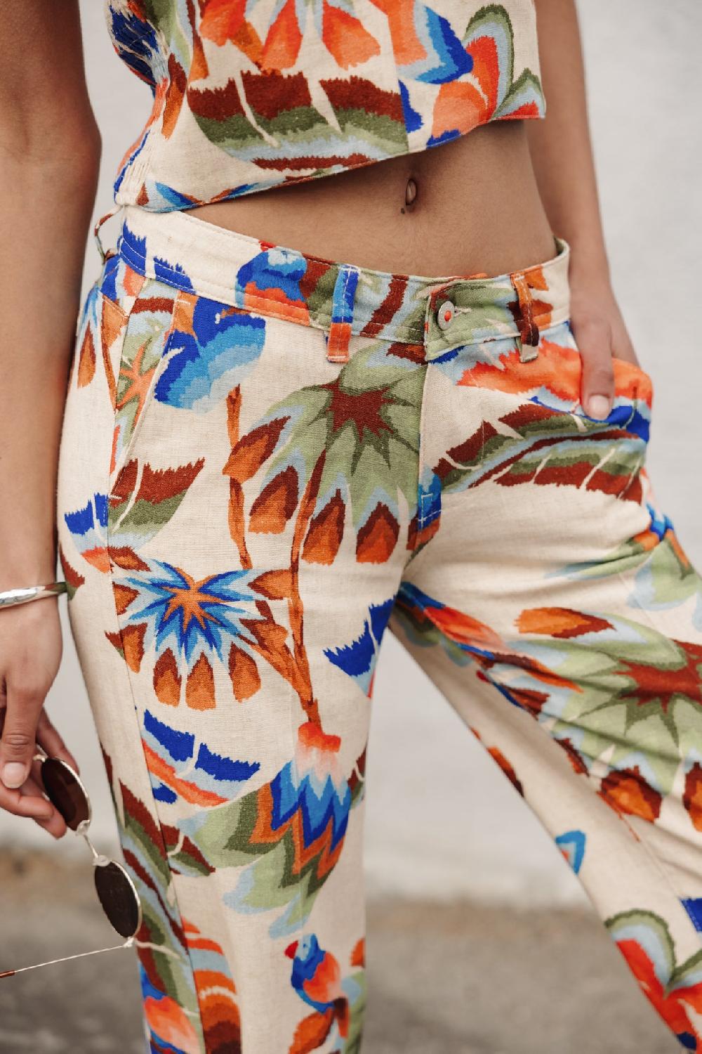 Freeman T. Porter Agatha Parrot Pantalon Large Femme Irish Cream