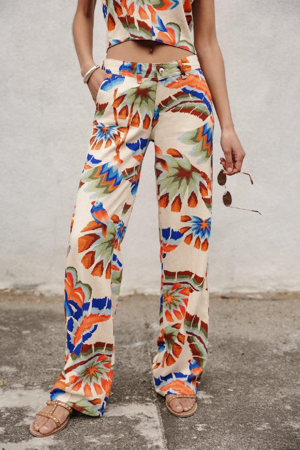 Freeman T. Porter Agatha Parrot Pantalon Large Femme Irish Cream