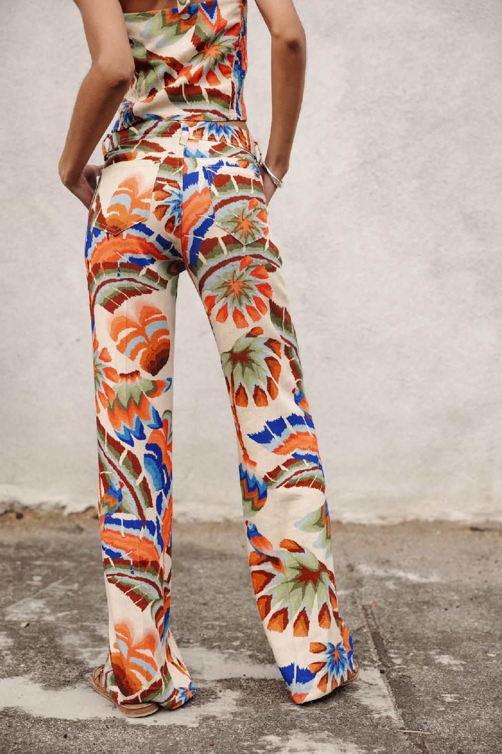 Freeman T. Porter Agatha Parrot Pantalon Large Femme Irish Cream