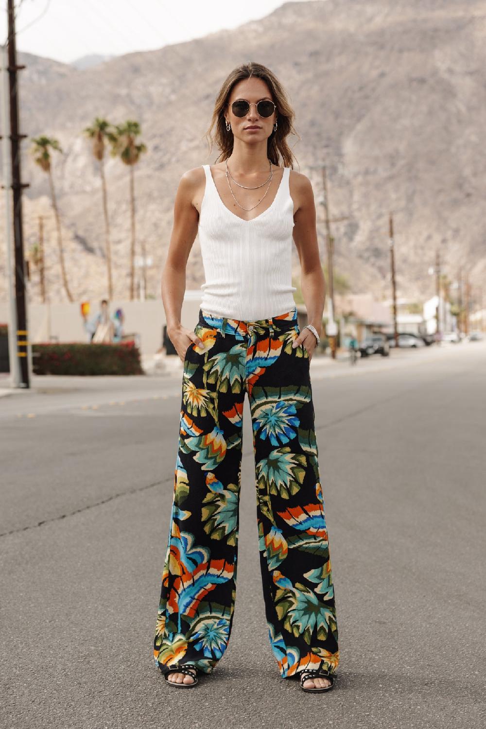 freeman t. porter Agatha Parrot Pantalon large Femme peacoat