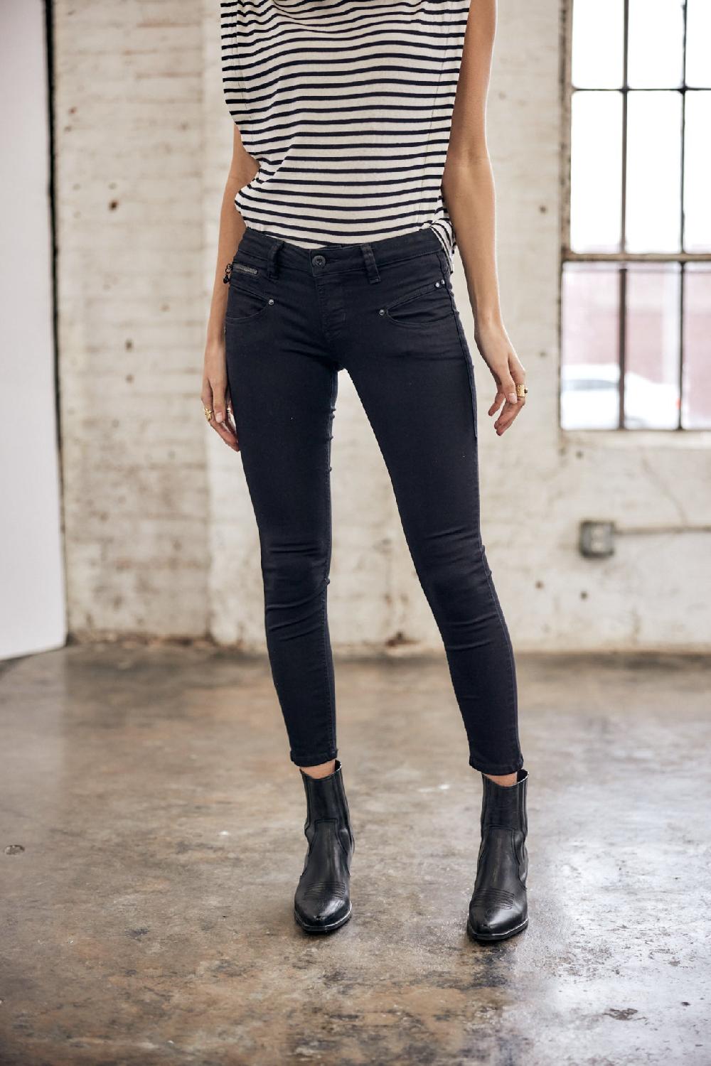 Freeman T. Porter Alexa Cropped Jeans Slim Femme Black