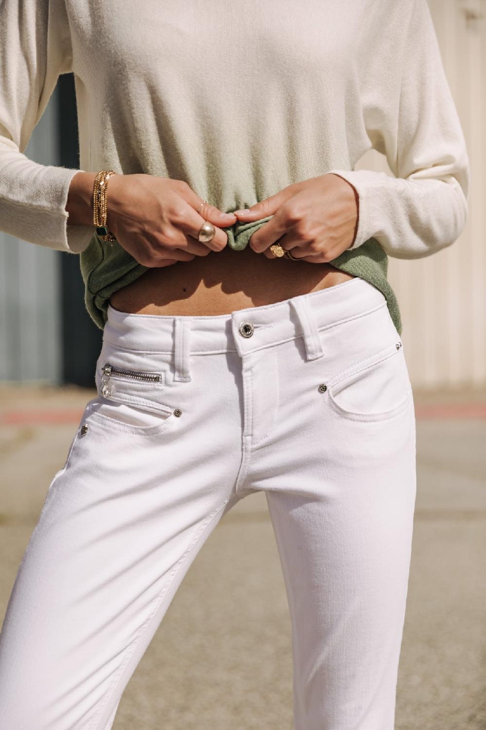 Freeman T. Porter Alexa Cropped Jeans Slim Femme White