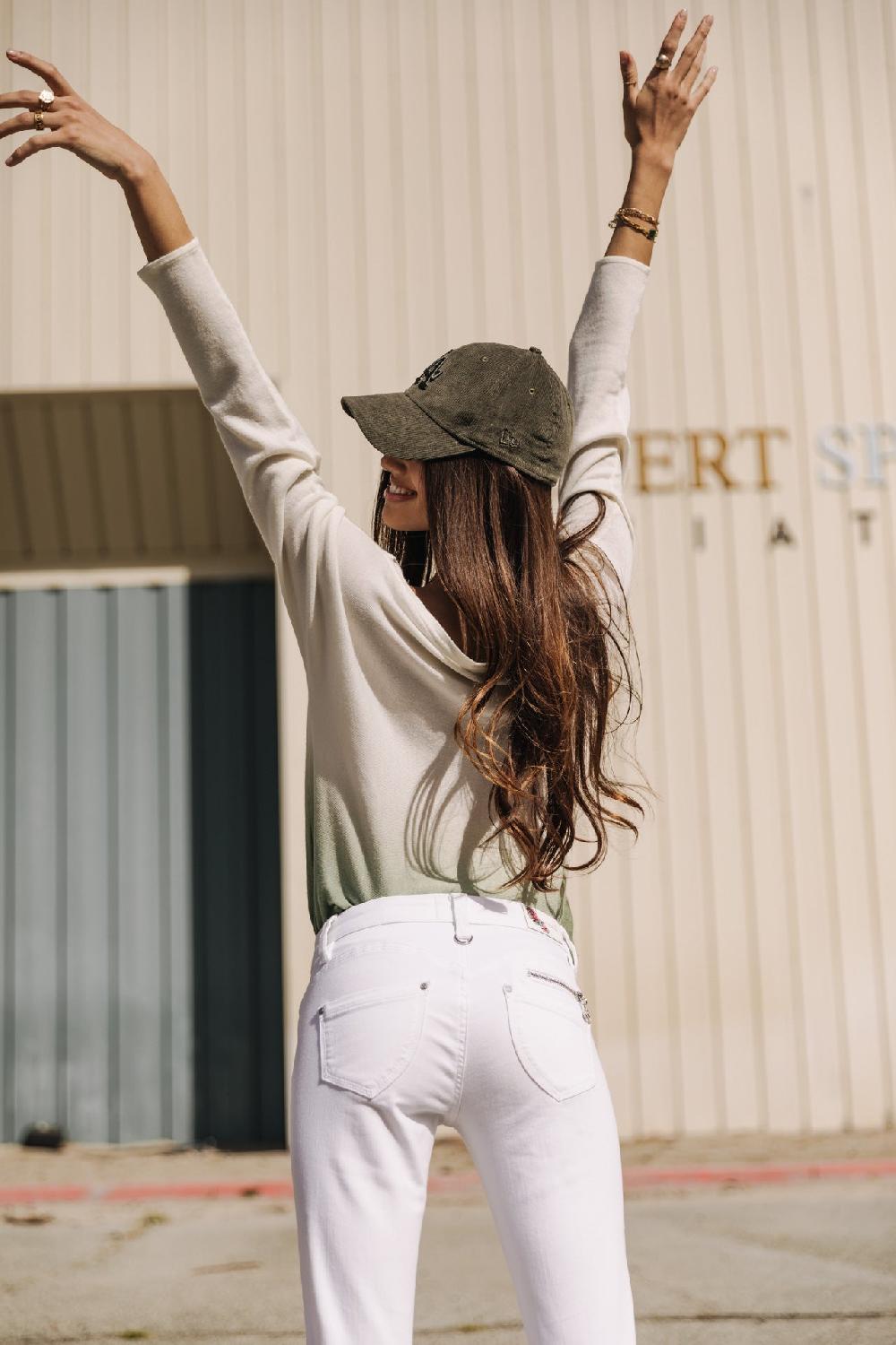 freeman t. porter Alexa Cropped Jeans slim Femme white