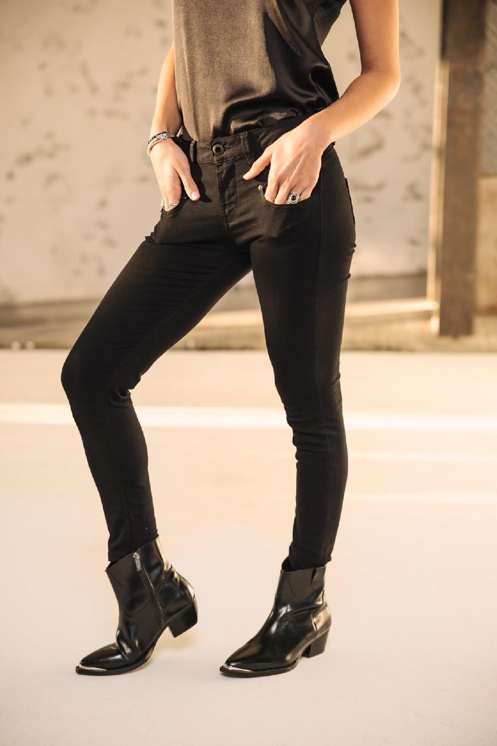 Freeman T. Porter Alexa High Waist Cropped S-SDM Jeans Slim Femme Black