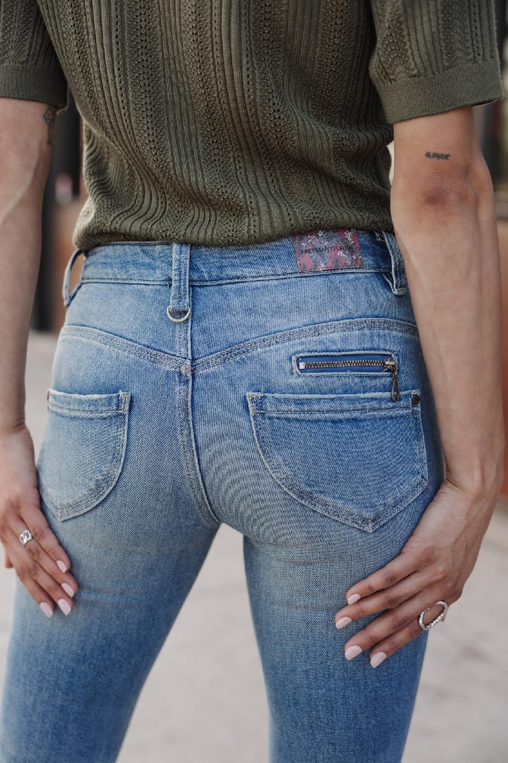 Freeman T. Porter Alexa High Waist Cropped S-SDM Jeans Slim Femme Pirana