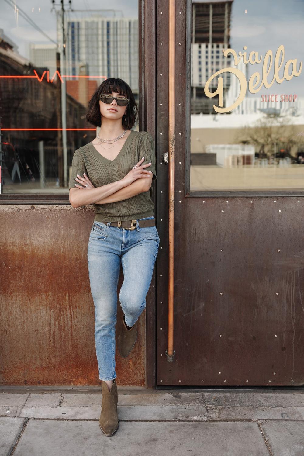 Freeman T. Porter Alexa High Waist Cropped S-SDM Jeans Slim Femme Pirana