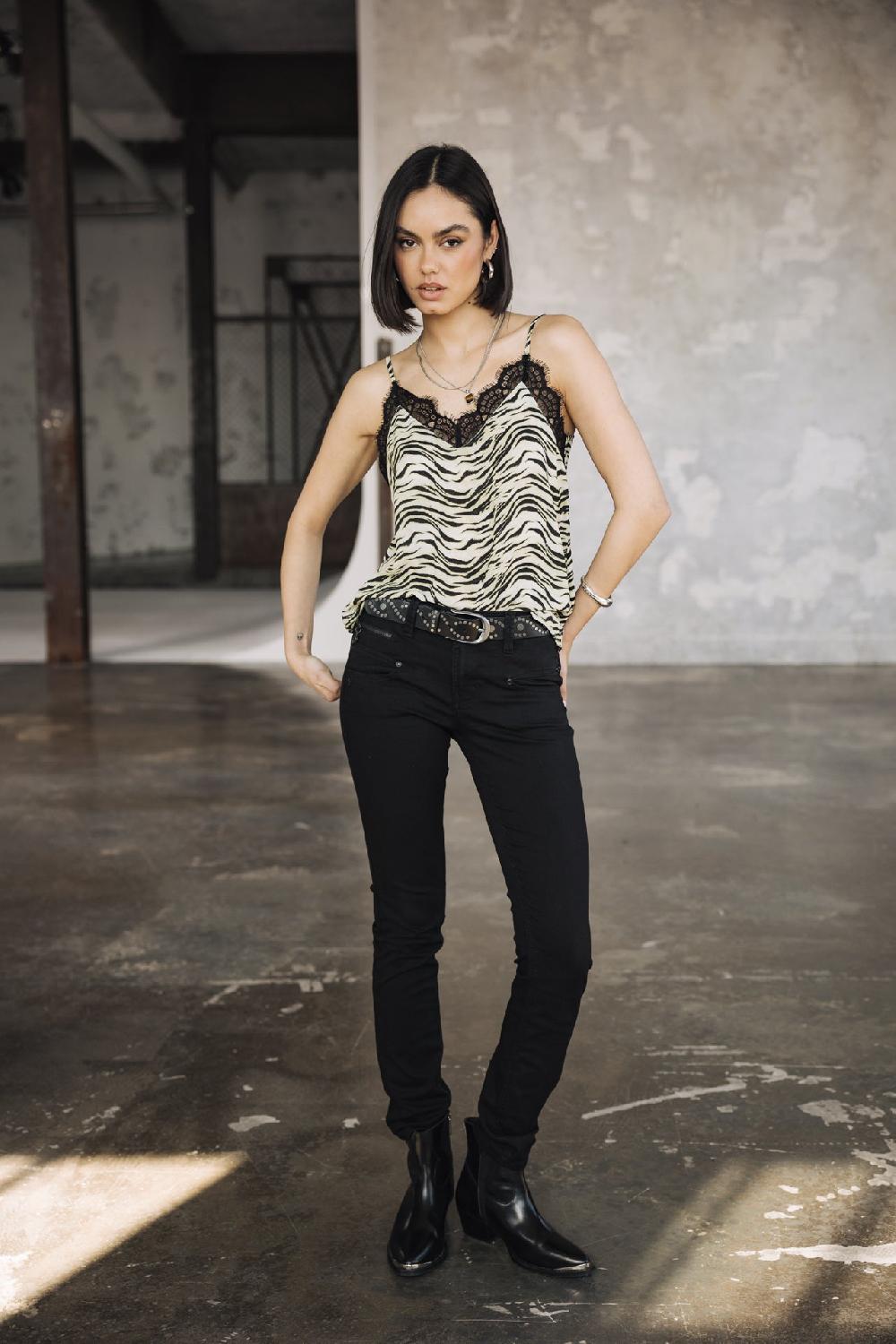 Freeman T. Porter Alexa High Waist S-SDM Jeans Slim Femme Black