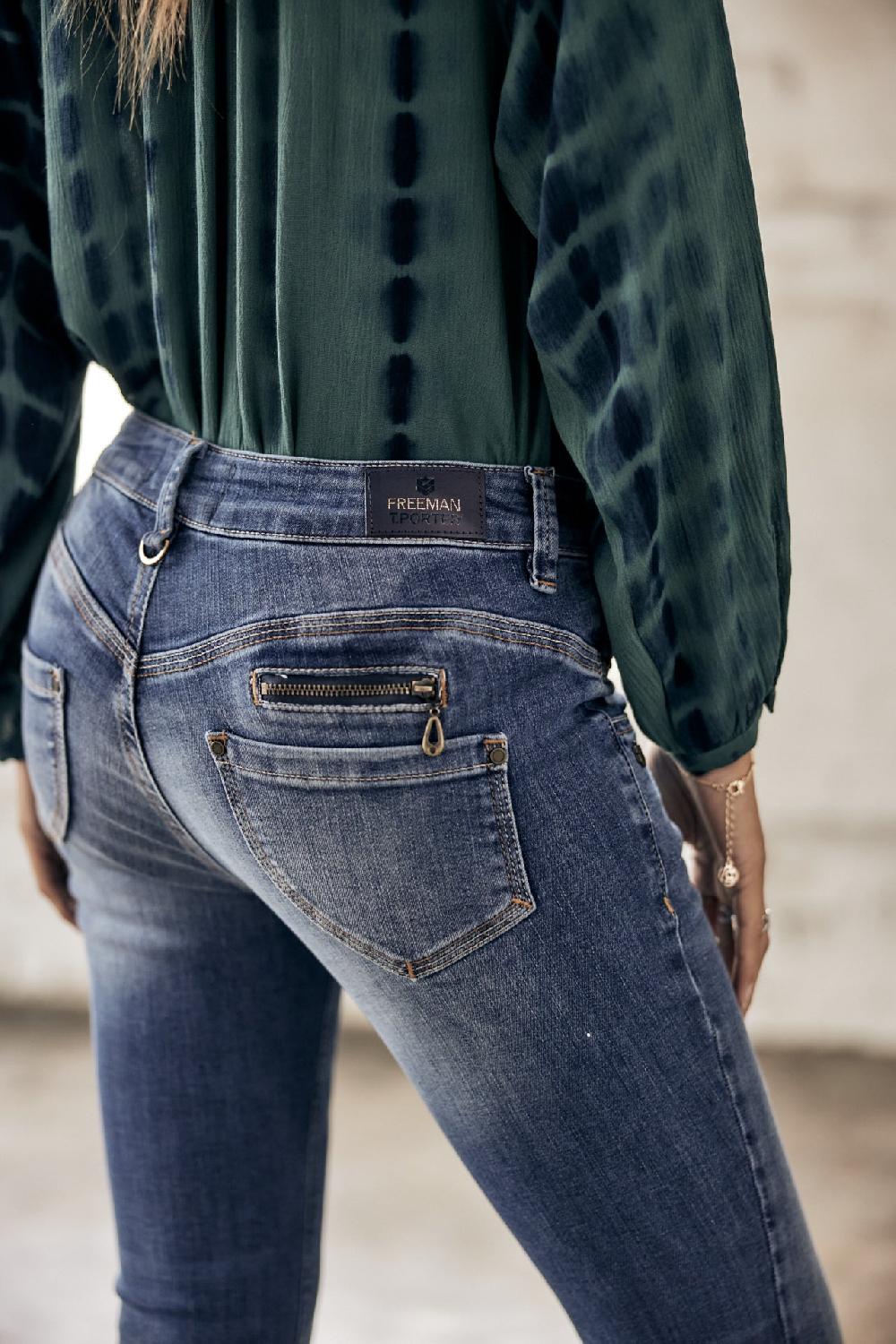 Freeman T. Porter Alexa Slim S-SDM Jeans Slim Femme Pacific