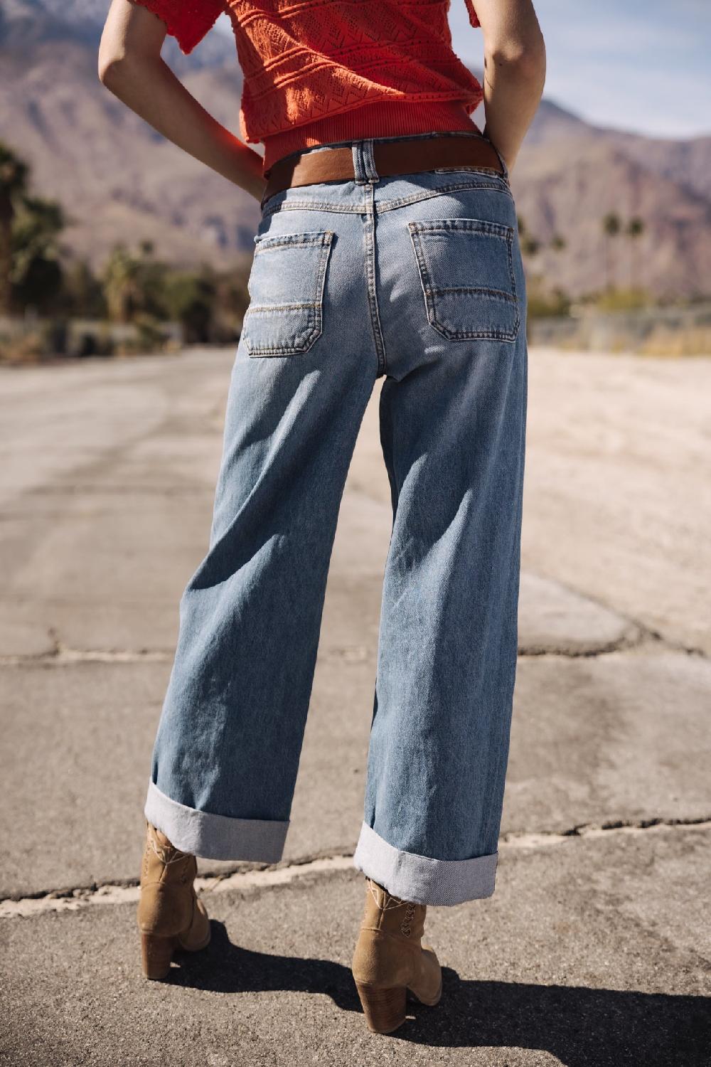 Freeman T. Porter Alice Denim Jeans Cropped Large Femme Syracuse