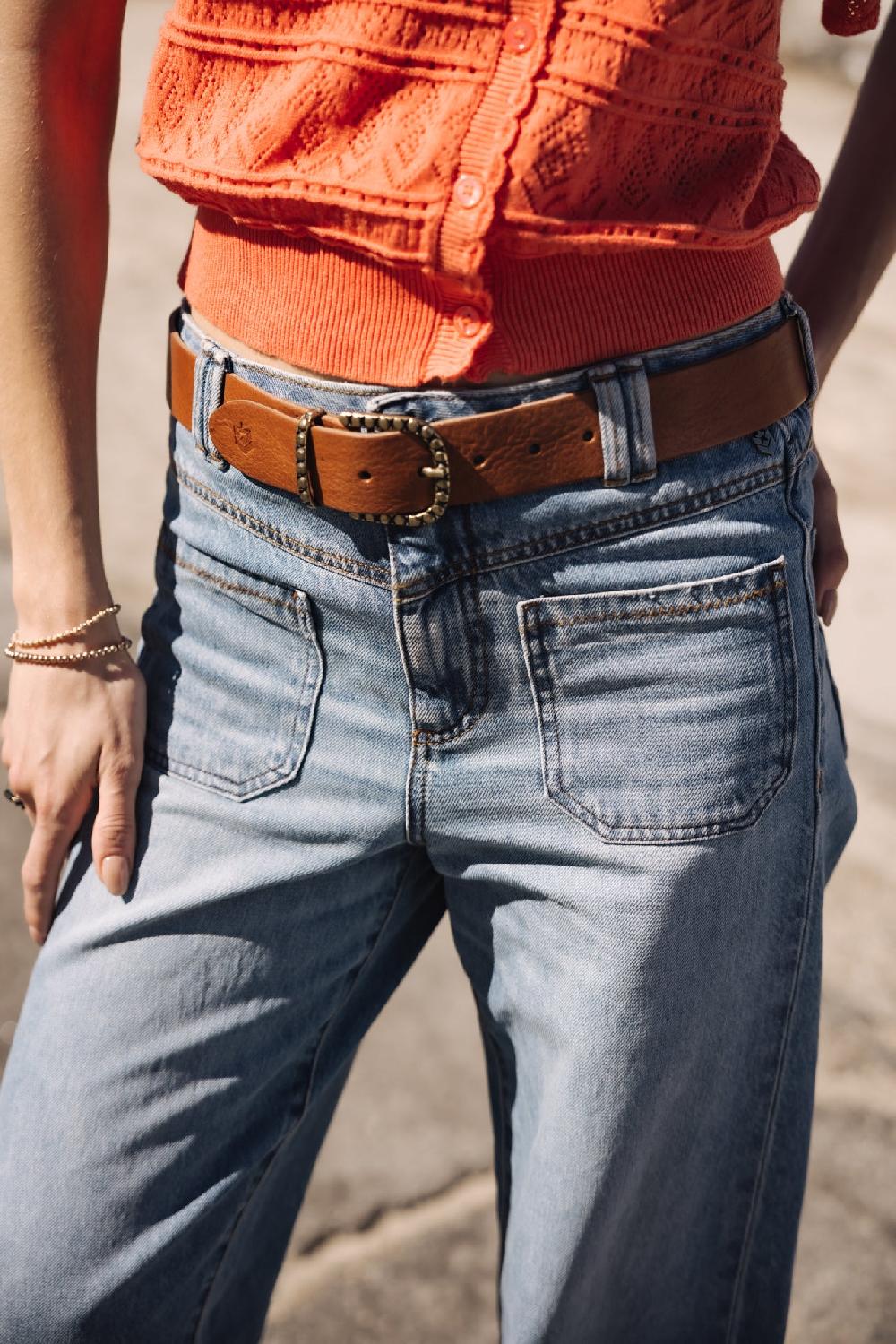 Freeman T. Porter Alice Denim Jeans Cropped Large Femme Syracuse