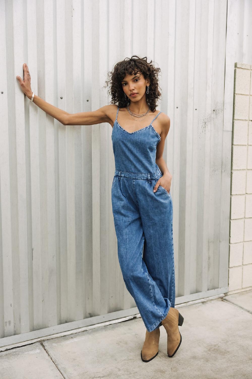 Freeman T. Porter Amalia Denim Combinaison City Femme Manzana Med