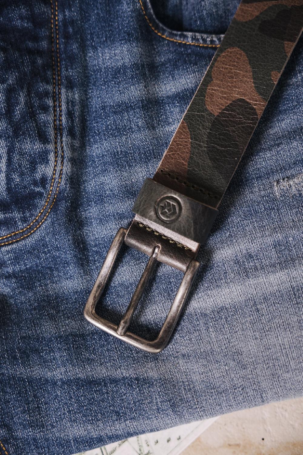Freeman T. Porter Anicee Ceinture En Cuir Homme Camo