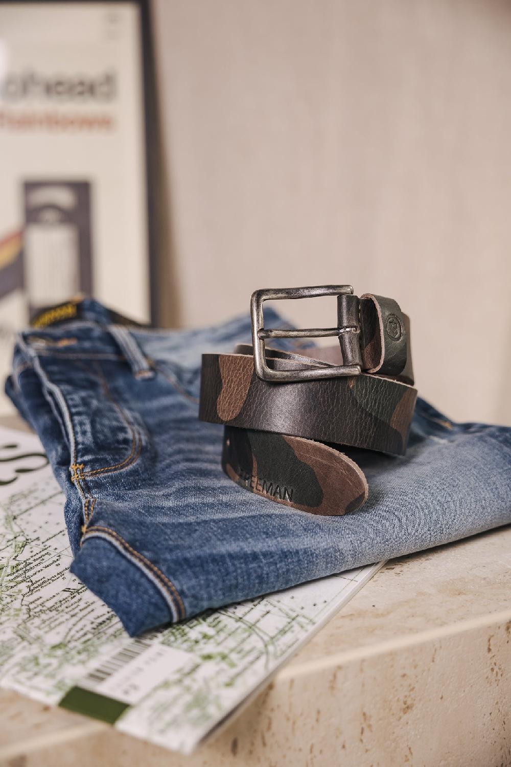 Freeman T. Porter Anicee Ceinture En Cuir Homme Camo