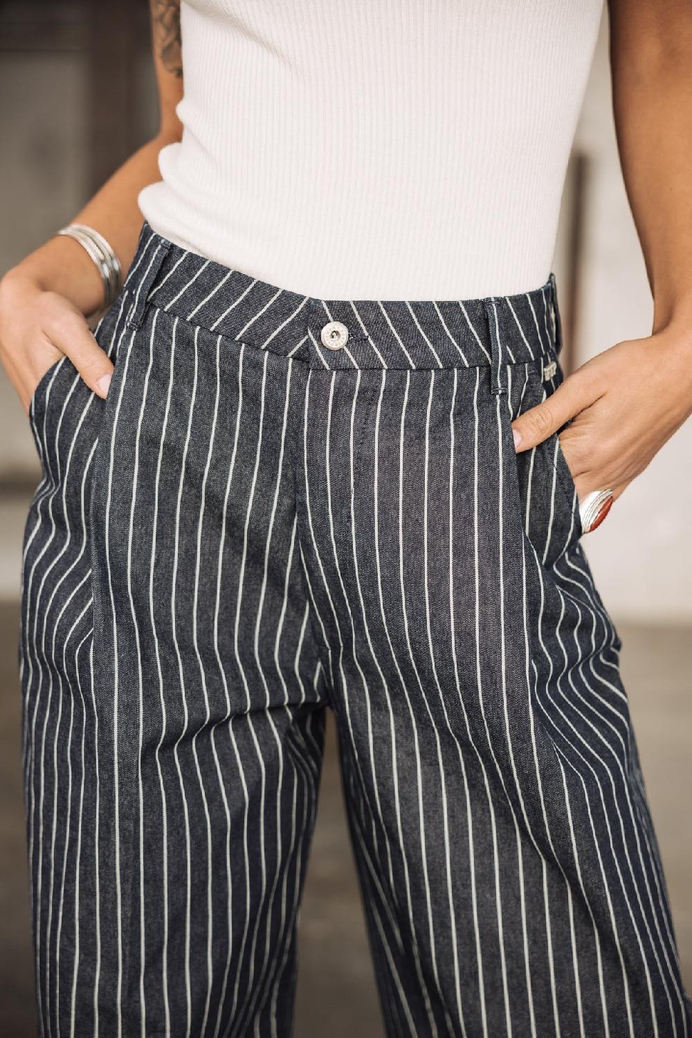 Freeman T. Porter Archy Jeans à Pinces Balloon Femme Navy