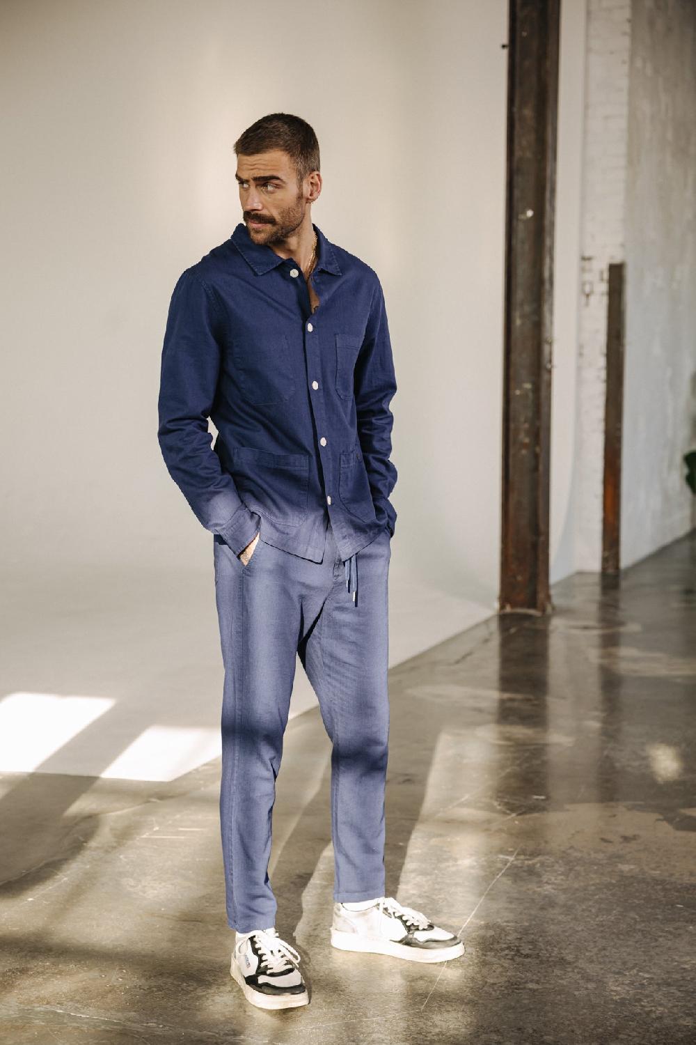 Freeman T. Porter Barney Cot Slub Veste Workwear Homme Blueprint