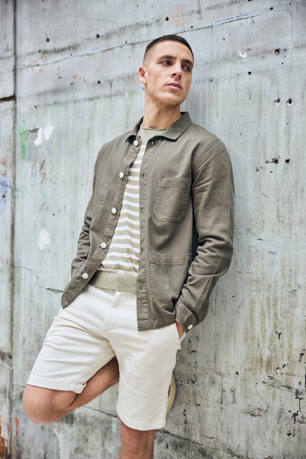 Freeman T. Porter Barney Cot Slub Veste Workwear Homme Deep Lichen Green