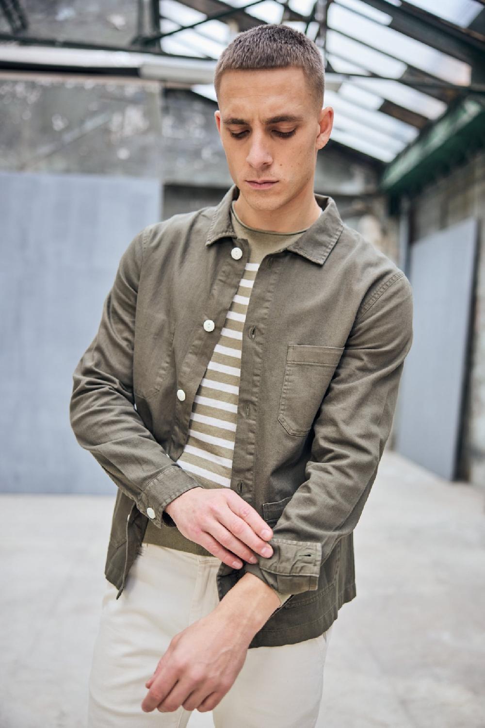 freeman t. porter Barney Cot Slub Veste workwear Homme deep lichen green