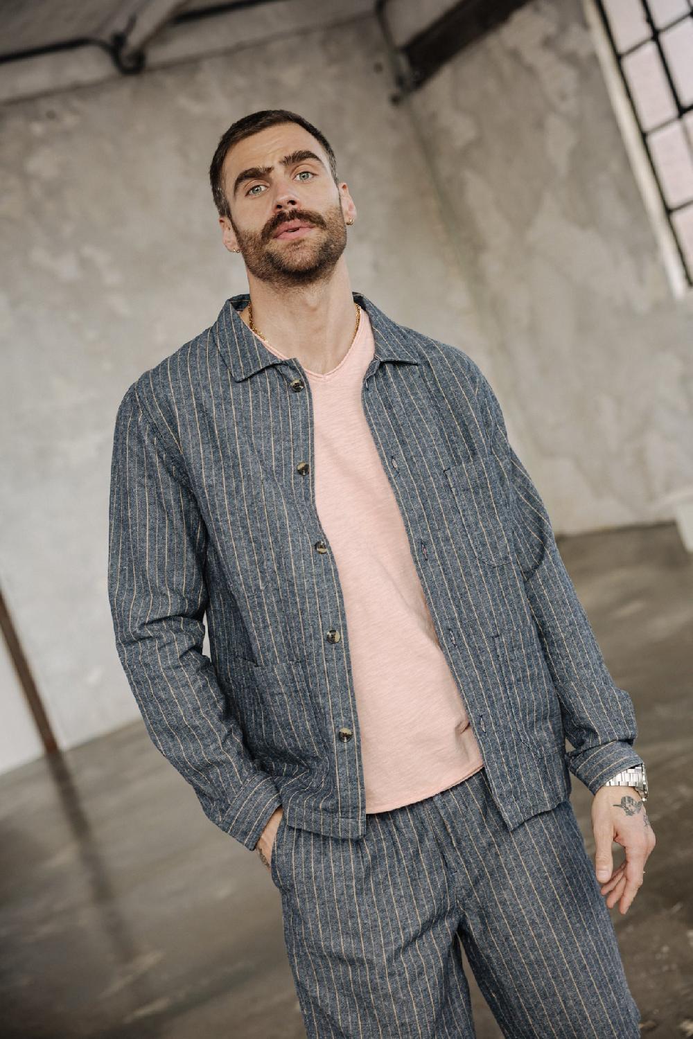 freeman t. porter Barney Zappy Veste workwear Homme indigo