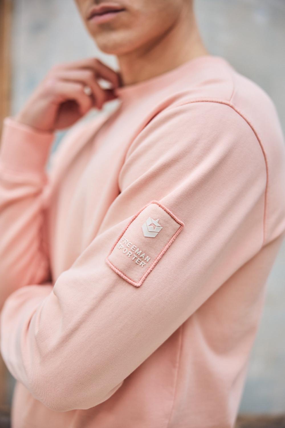 Freeman T. Porter Baton Snug Sweat Col Rond Homme Dusty Pink