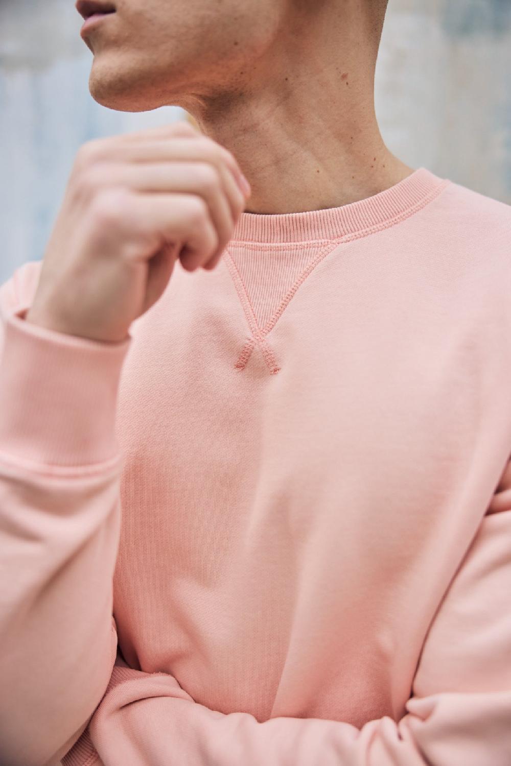 Freeman T. Porter Baton Snug Sweat Col Rond Homme Dusty Pink