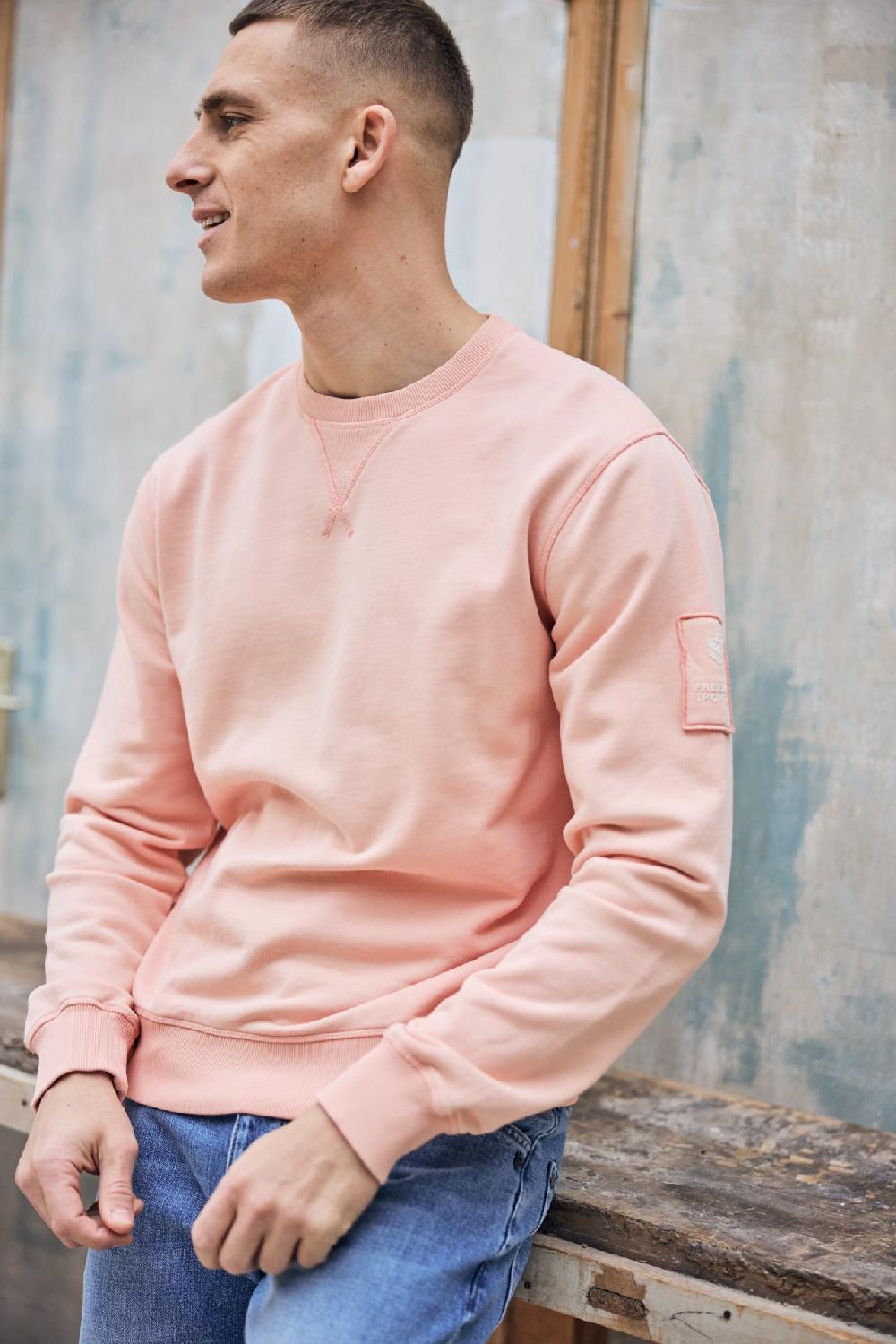 freeman t. porter Baton Snug Sweat col rond Homme dusty pink