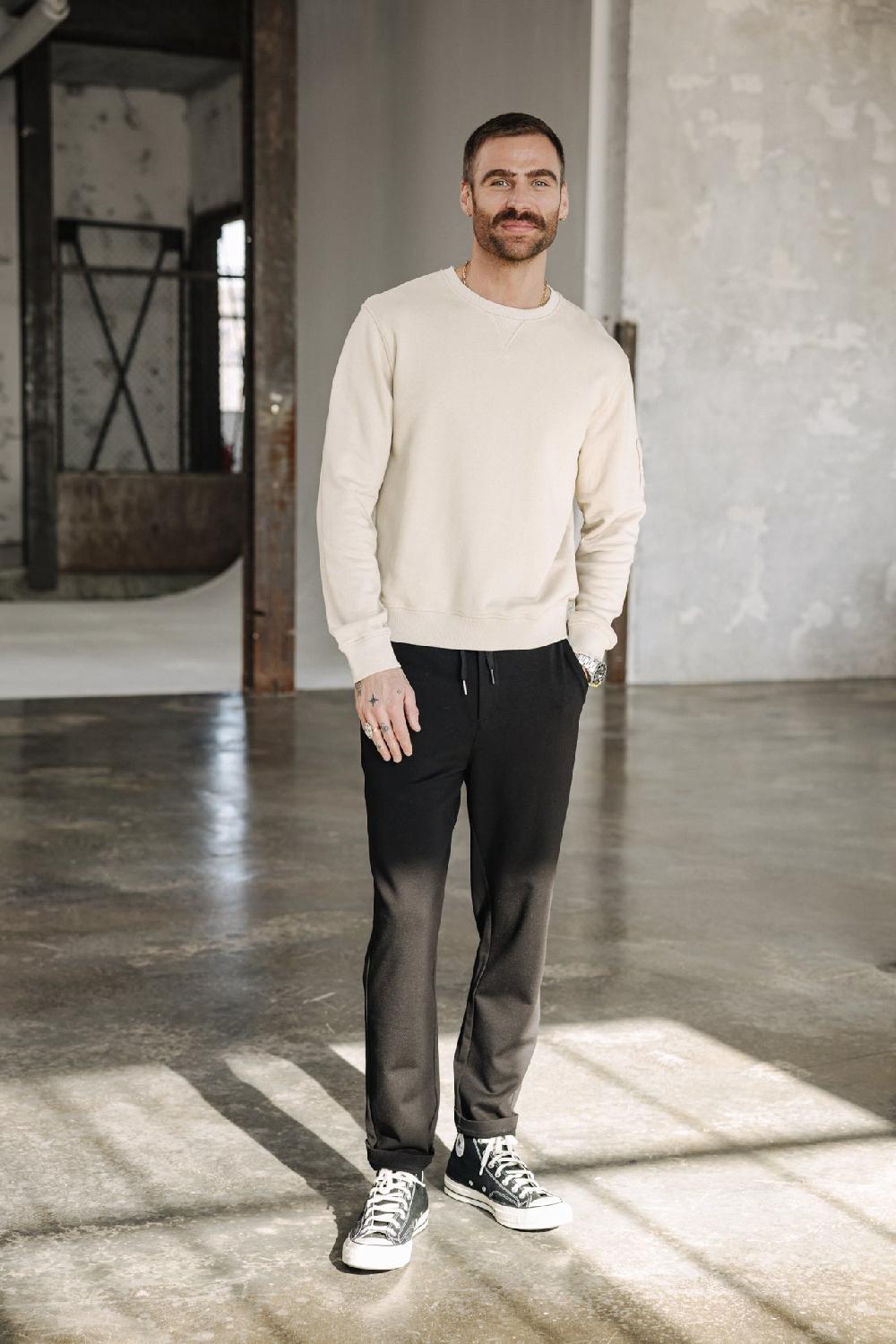 Freeman T. Porter Baton Snug Sweat Col Rond Homme Overcast