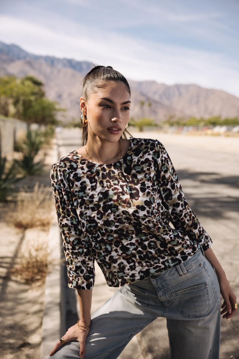 Freeman T. Porter Baylee Leo Top Décolleté Dos Femme Original