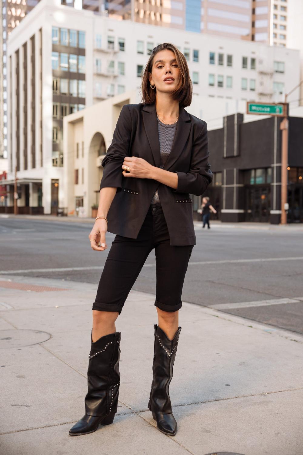 Freeman T. Porter Belixa Super Stretch Bermuda Femme Black