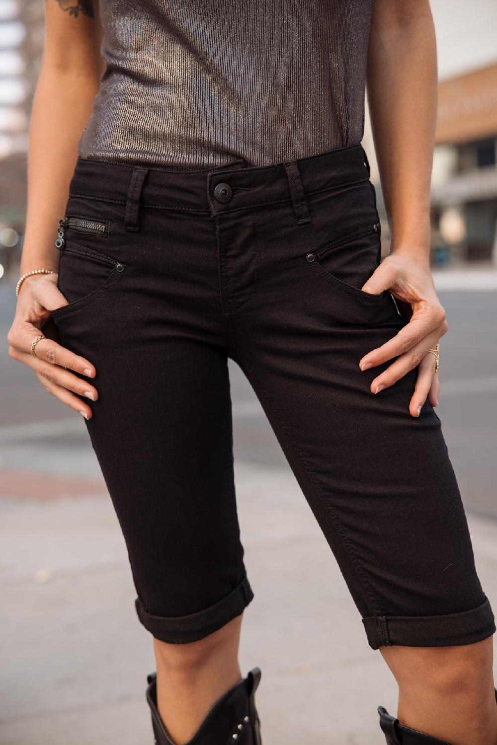 Freeman T. Porter Belixa Super Stretch Bermuda Femme Black