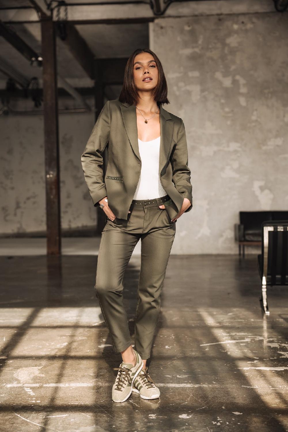 Freeman T. Porter Bernie Polyneo Light Blazer Droit Femme Four Leaf Clover