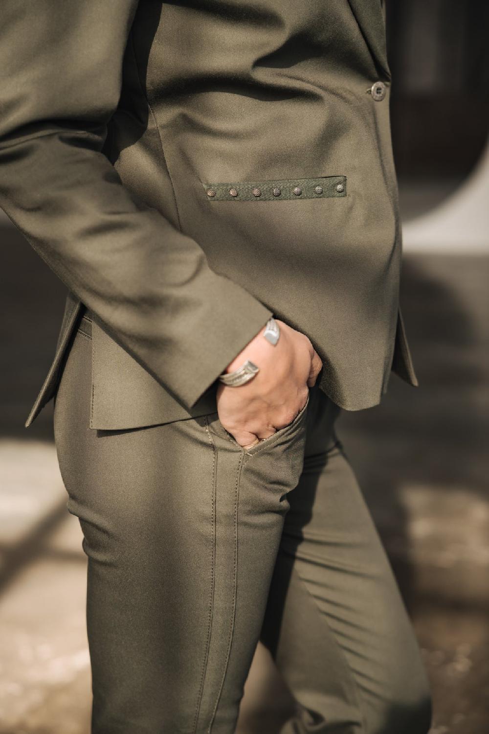 Freeman T. Porter Bernie Polyneo Light Blazer Droit Femme Four Leaf Clover