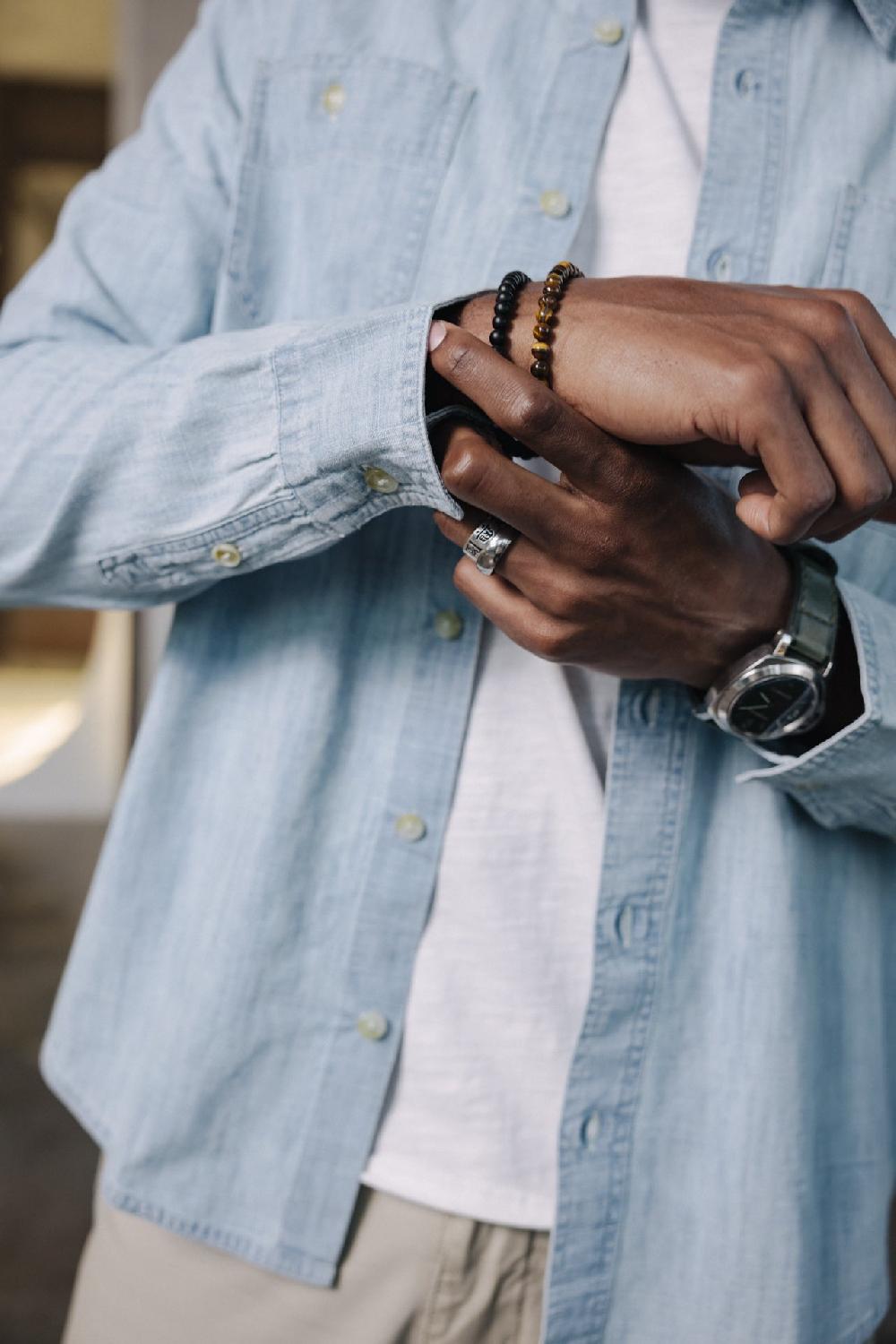 Freeman T. Porter Bolton Denim Chemise Straight Homme Chambray Blue