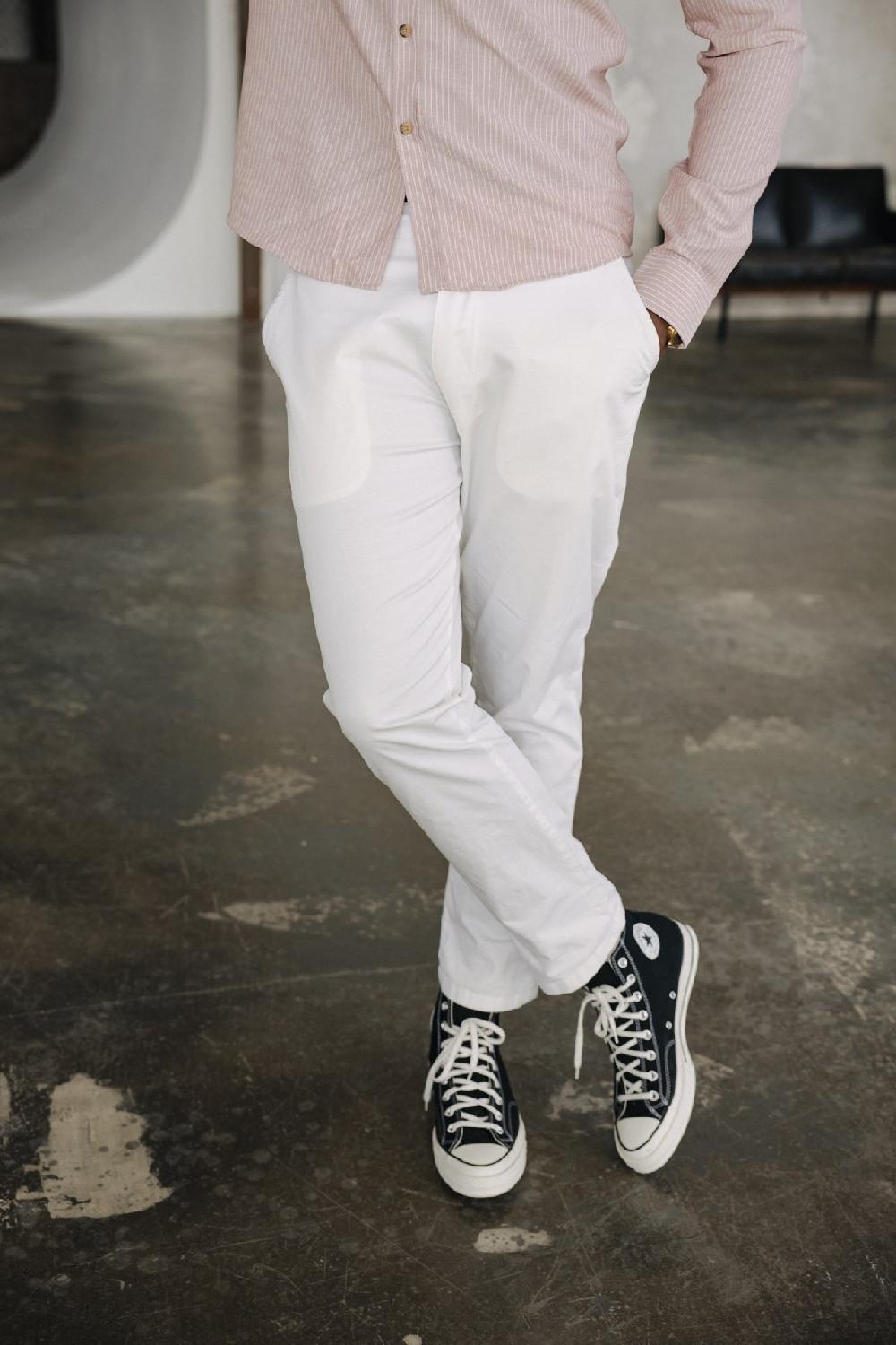 Freeman T. Porter Bruce Spike Pantalon Chino Homme Bright White