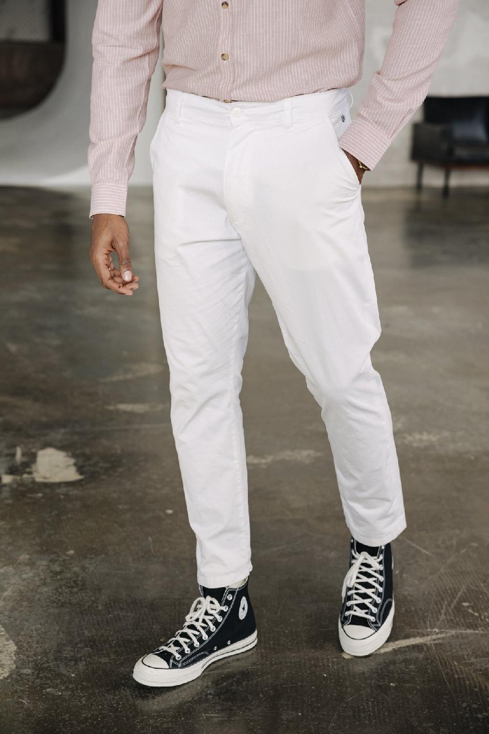 Freeman T. Porter Bruce Spike Pantalon Chino Homme Bright White