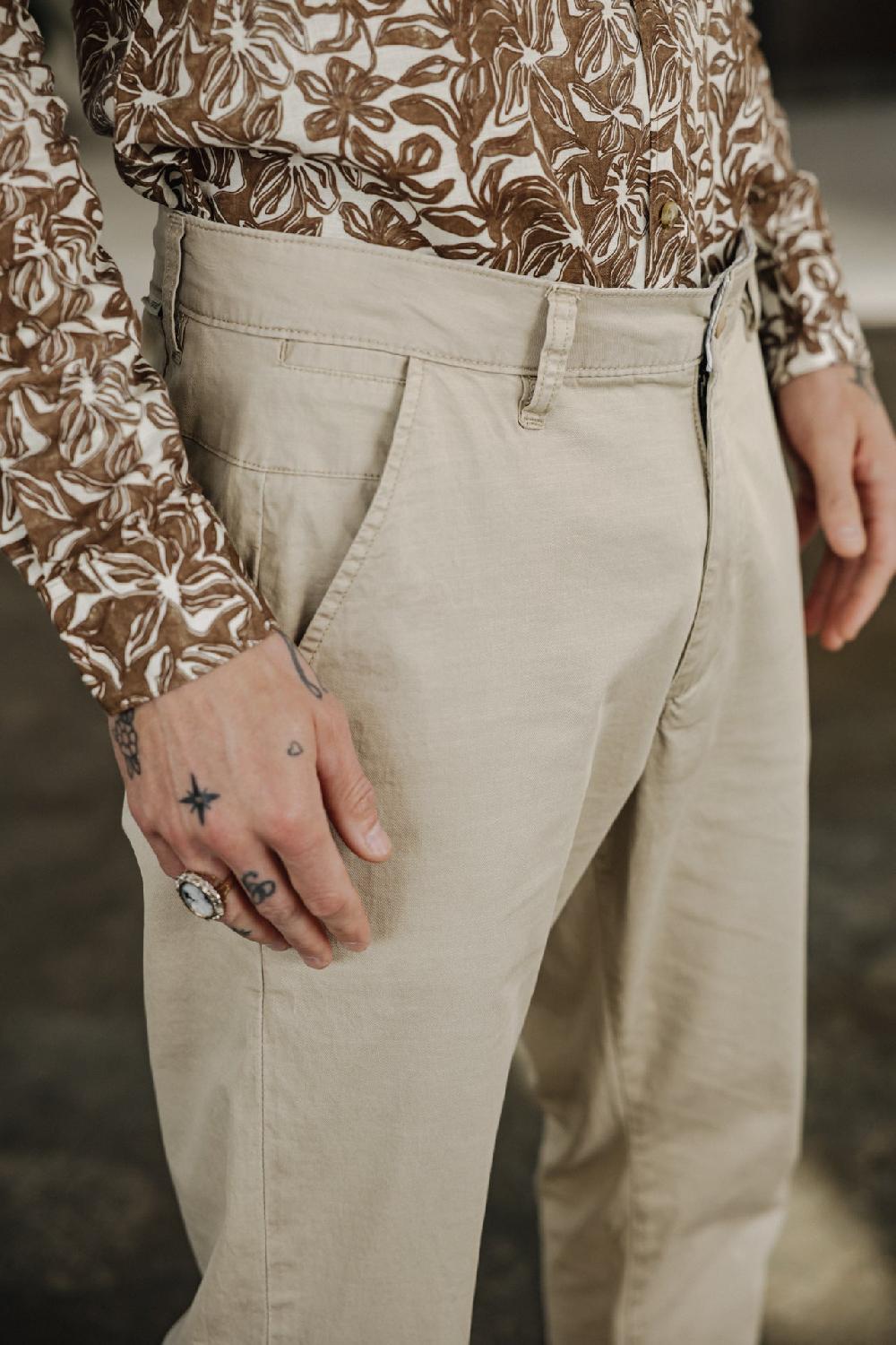 Freeman T. Porter Bruce Spike Pantalon Chino Homme Overcast