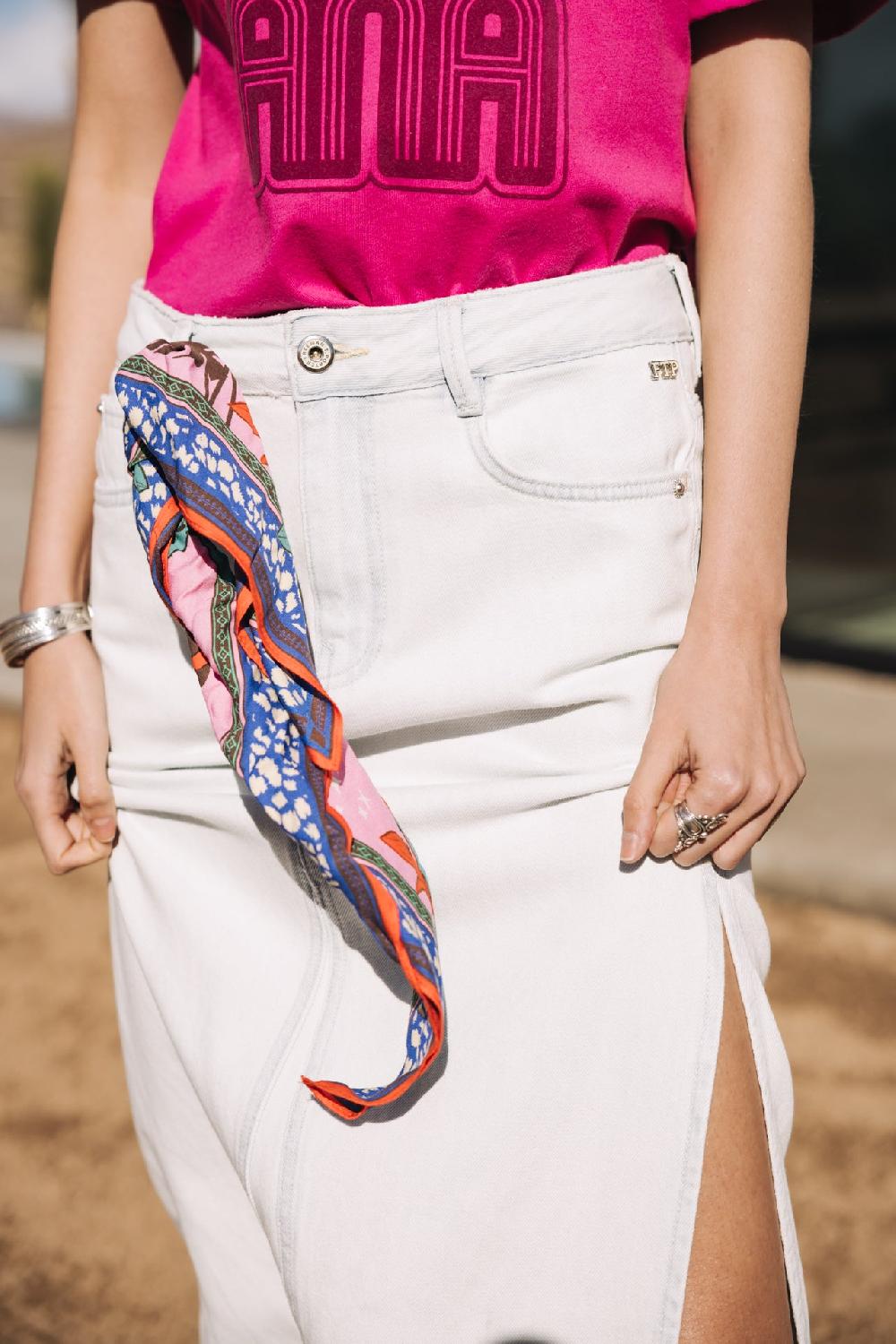 Freeman T. Porter Carla Denim Jupe Longue En Denim Femme Scala