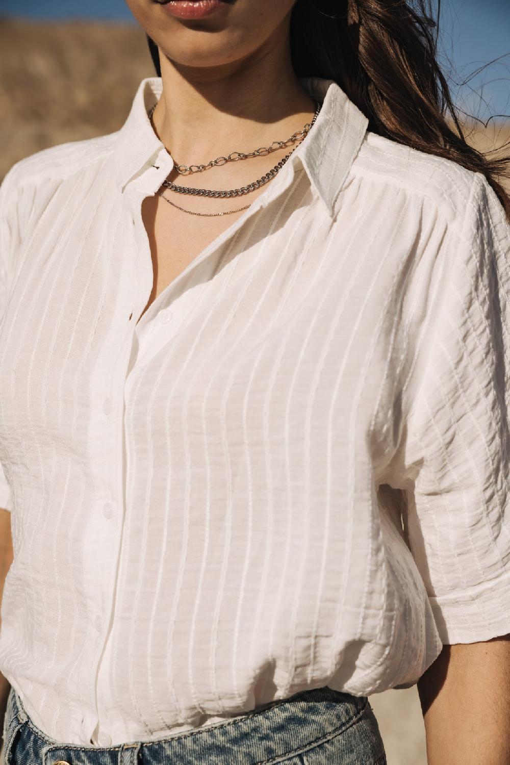 Freeman T. Porter Carmelia Chemise Courte Femme White