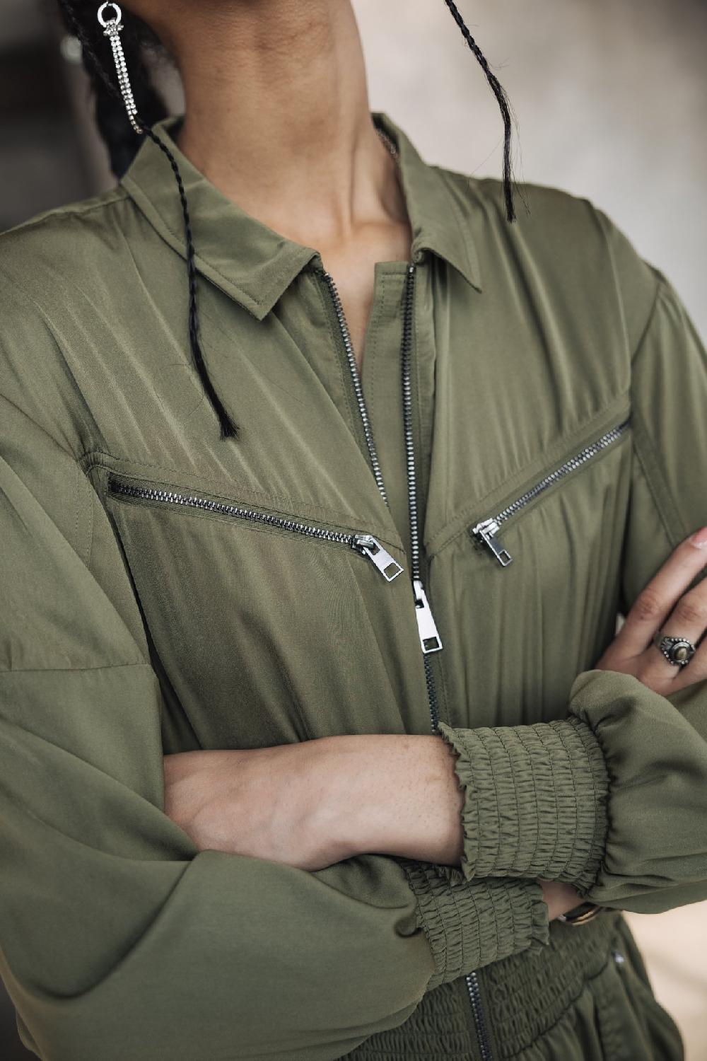 Freeman T. Porter Cartie Silken Combinaison Cargo Femme Four Leaf Clover