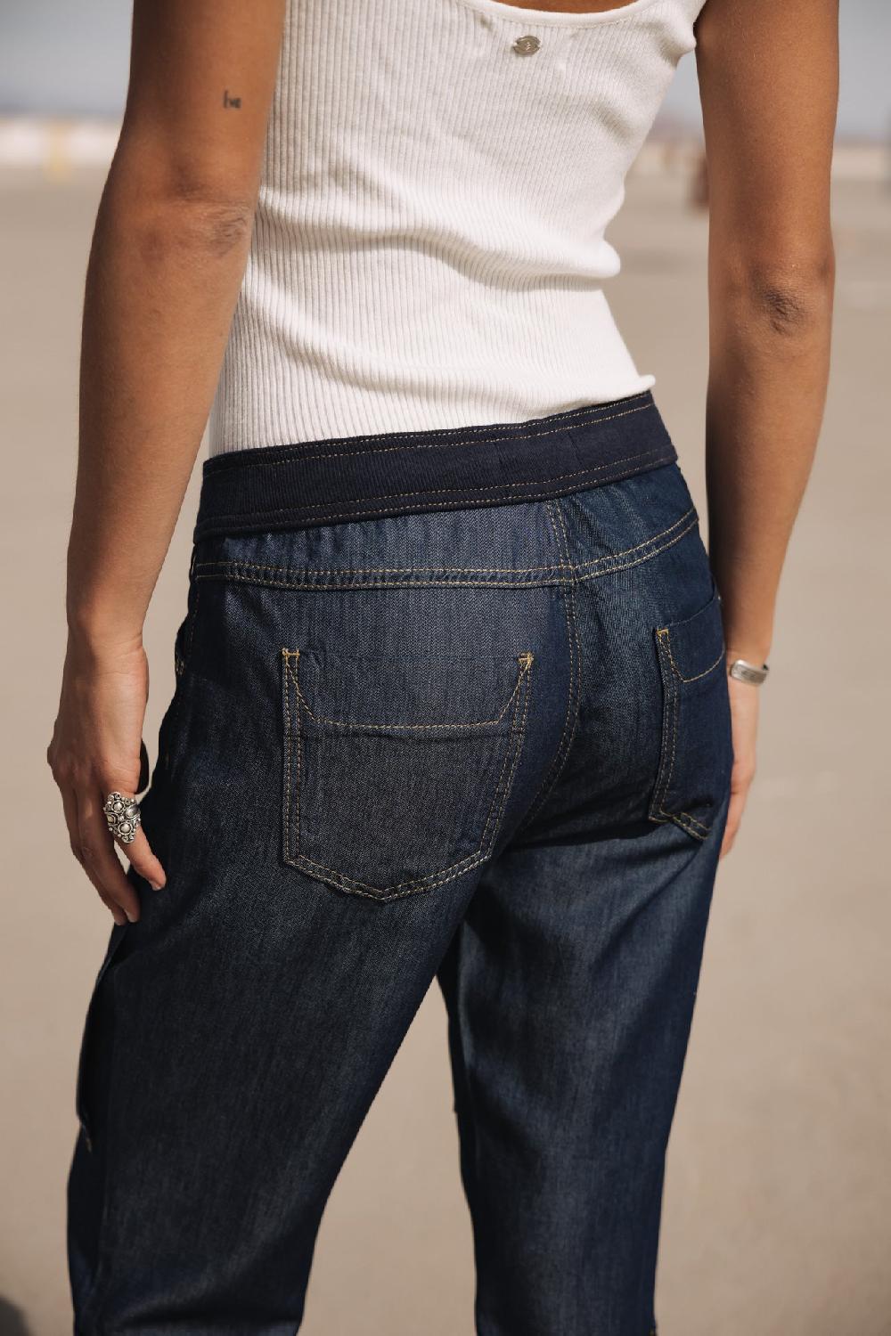 Freeman T. Porter Celine Denim Jeans Cargo Femme Mauricia Dark