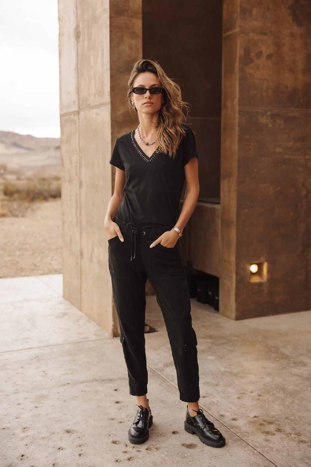 Freeman T. Porter Celine Jazz Pantalon Cargo Femme Black