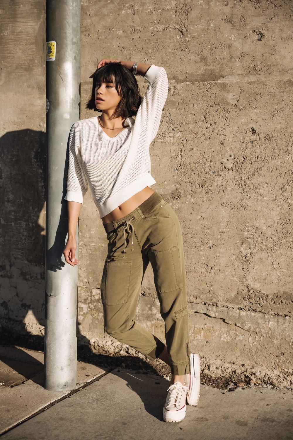 Freeman T. Porter Celine Jazz Pantalon Cargo Femme Deep Lichen Green