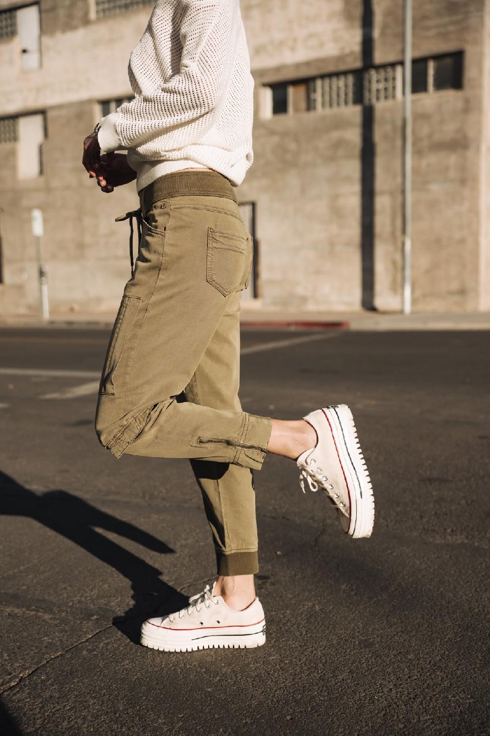 Freeman T. Porter Celine Jazz Pantalon Cargo Femme Deep Lichen Green