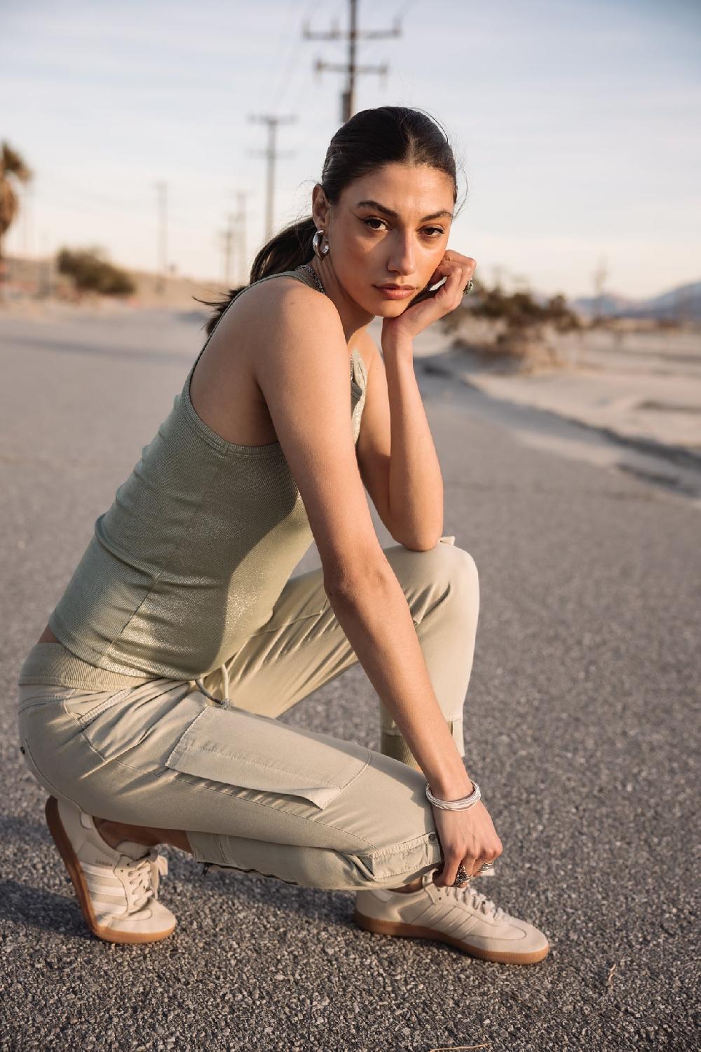 Freeman T. Porter Celine Jazz Pantalon Cargo Femme Desert Sage
