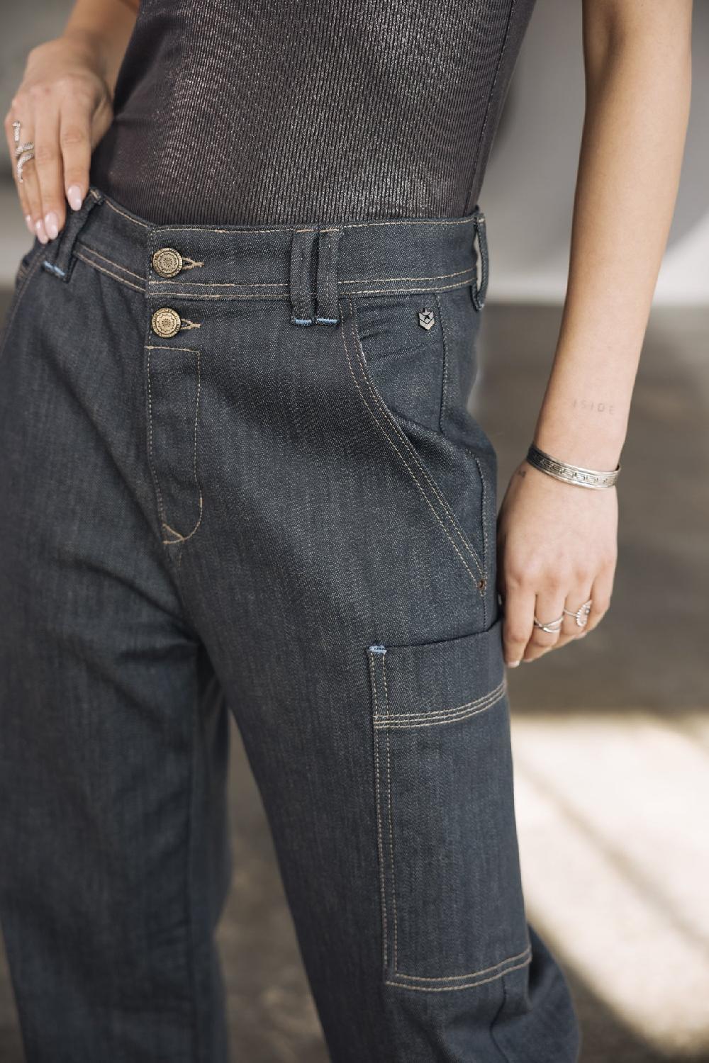 Freeman T. Porter Charly S-SDM Jeans Cargo Cropped Femme Buji