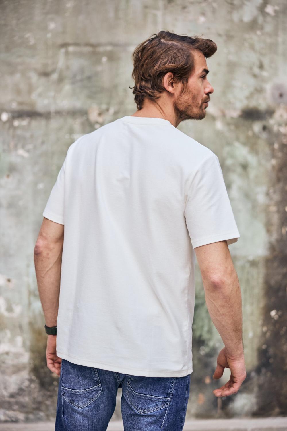 Freeman T. Porter Chuck Frill T-shirt Brodé Homme Off White