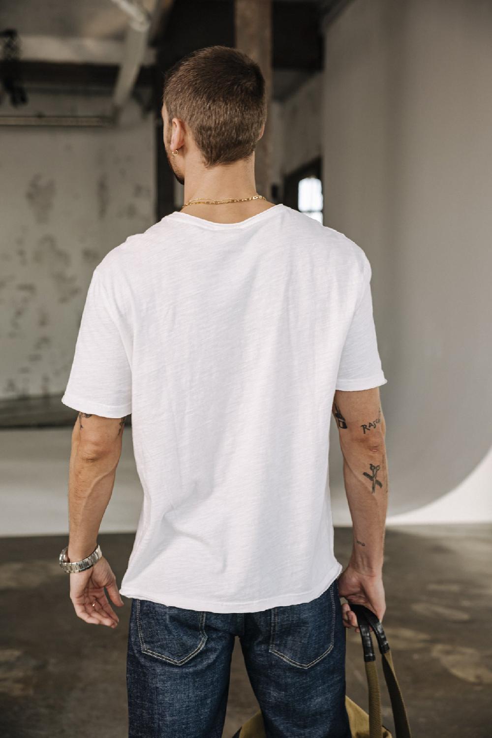 Freeman T. Porter Chuck Kansas T-shirt Brodé Homme Bright White
