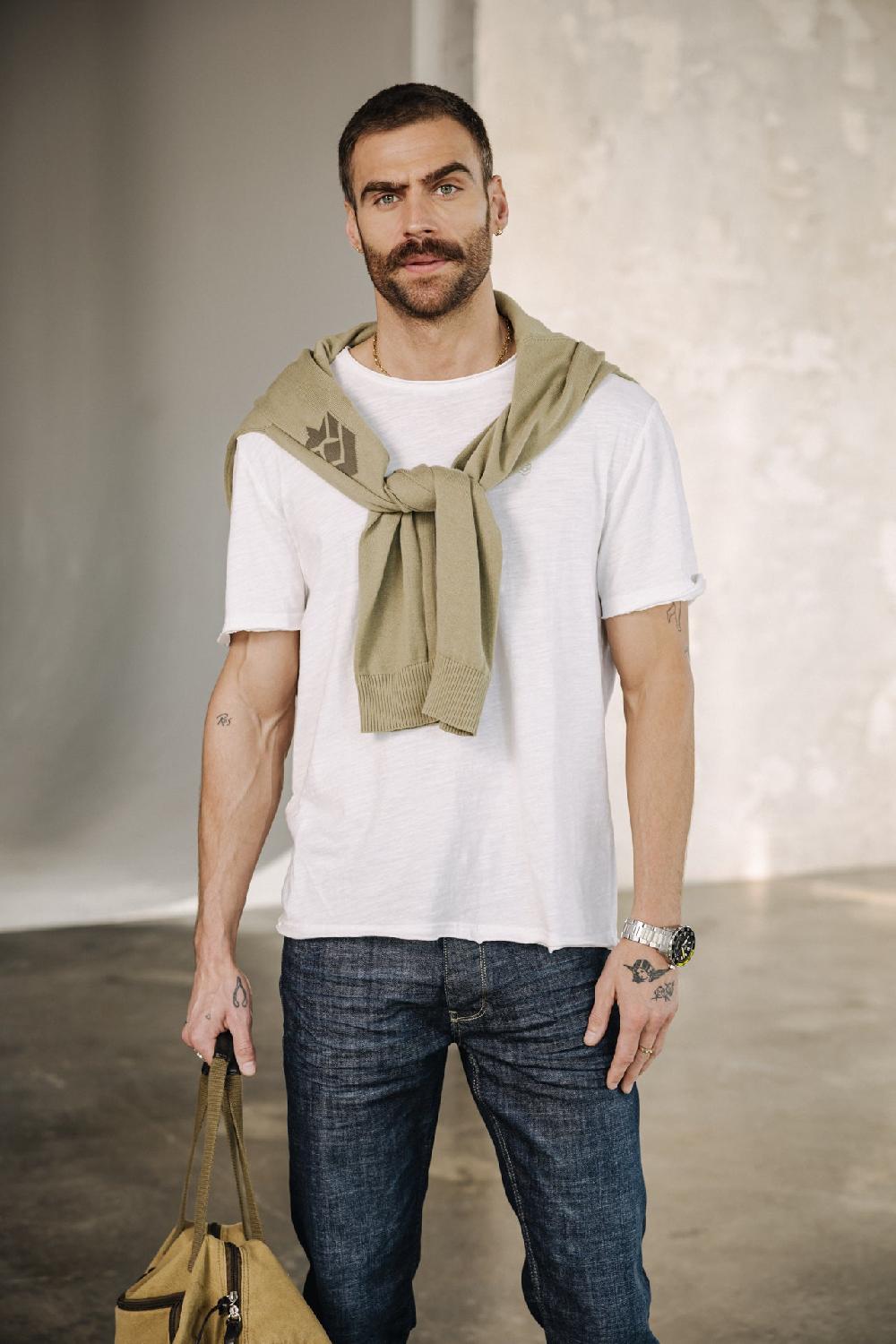 Freeman T. Porter Chuck Kansas T-shirt Brodé Homme Bright White